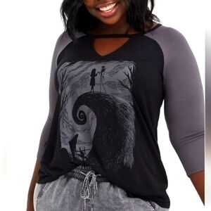 Disney The Night Before Christmas 3/4 Sleeve Shirt By Torrid